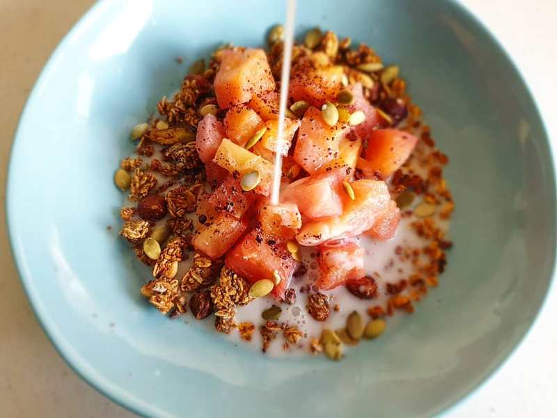 Spiced Poached Fruits With&nbsp;Granola